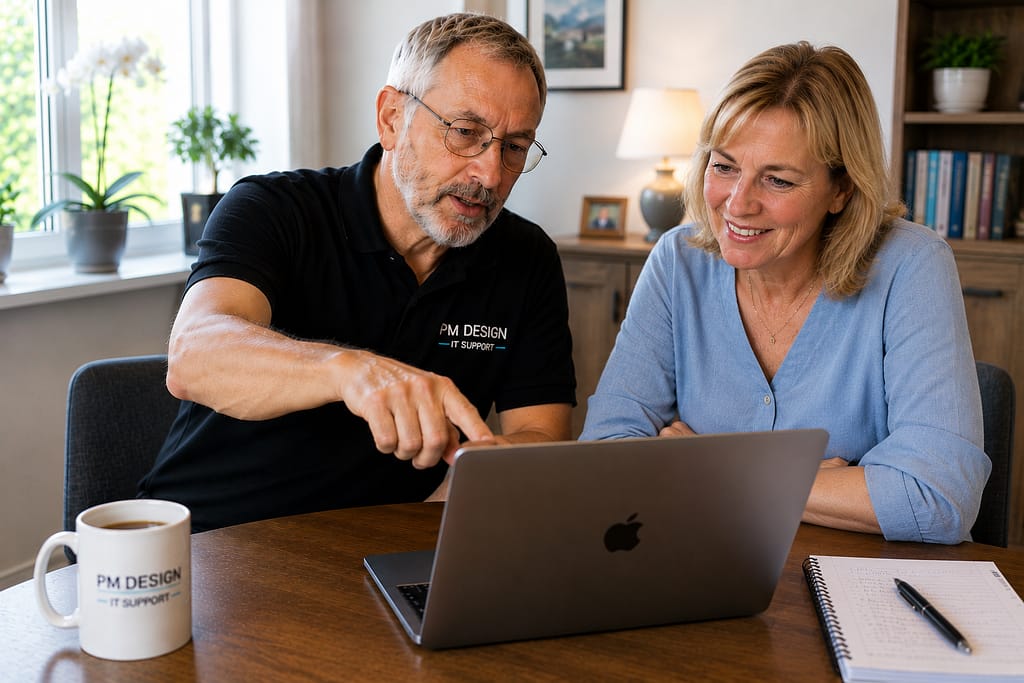 YOUBI Kunde får support til opsætning af MacBook