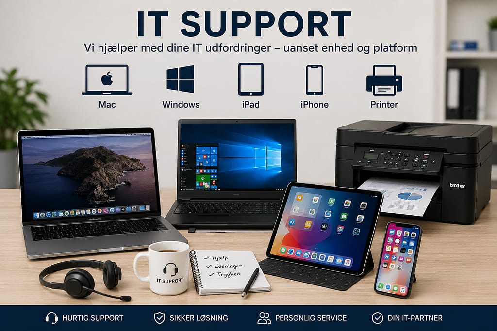 YOUBI IT-support til Mac, Windows, telefon, tablet og printer